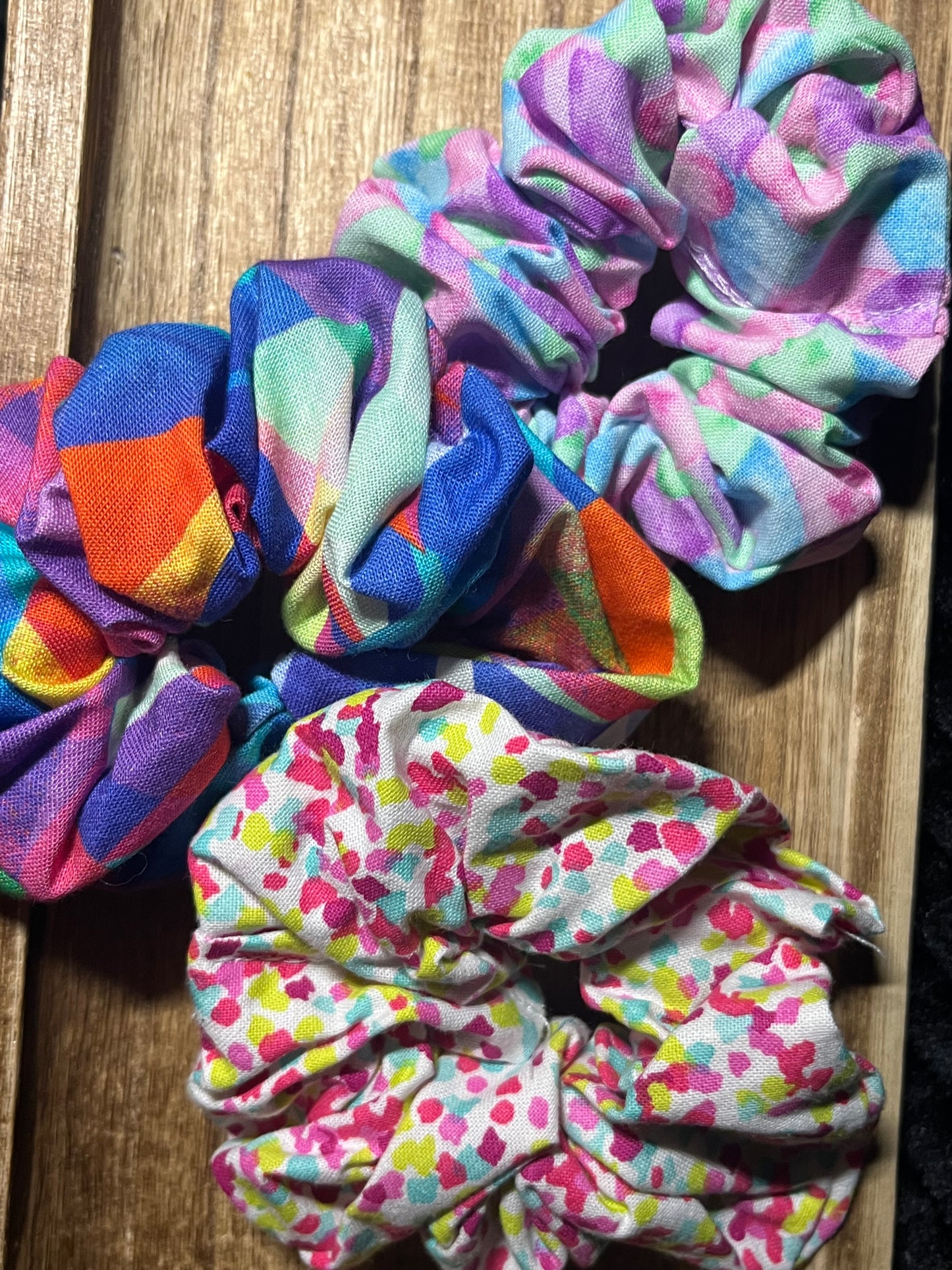 colorful scrunchies