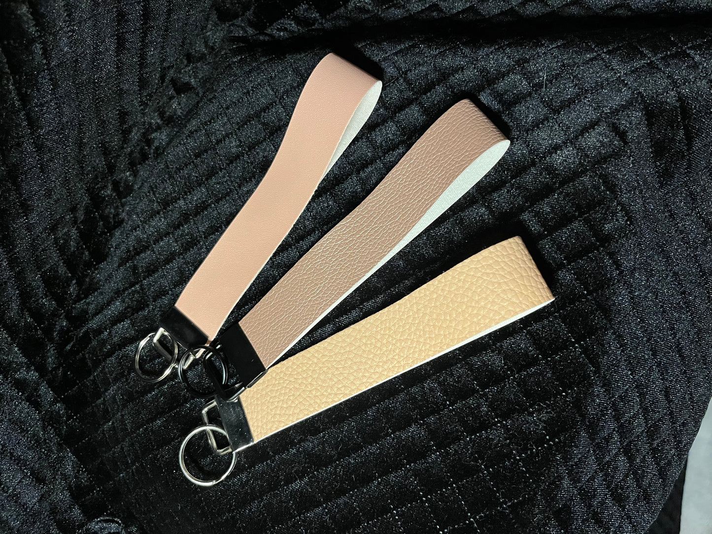 faux leather wristlet