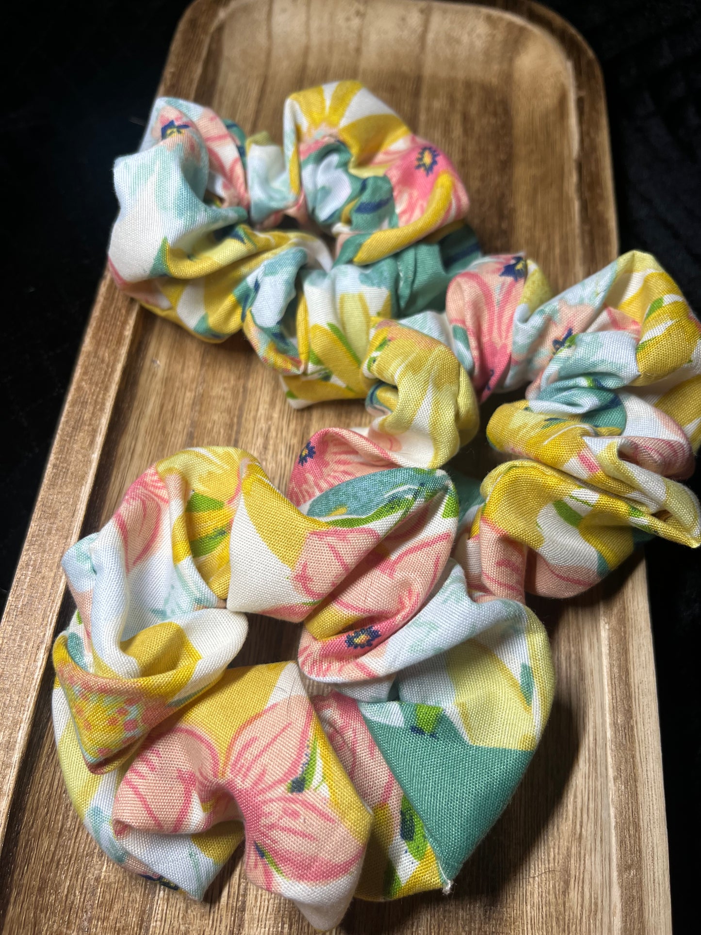 floral scrunchies