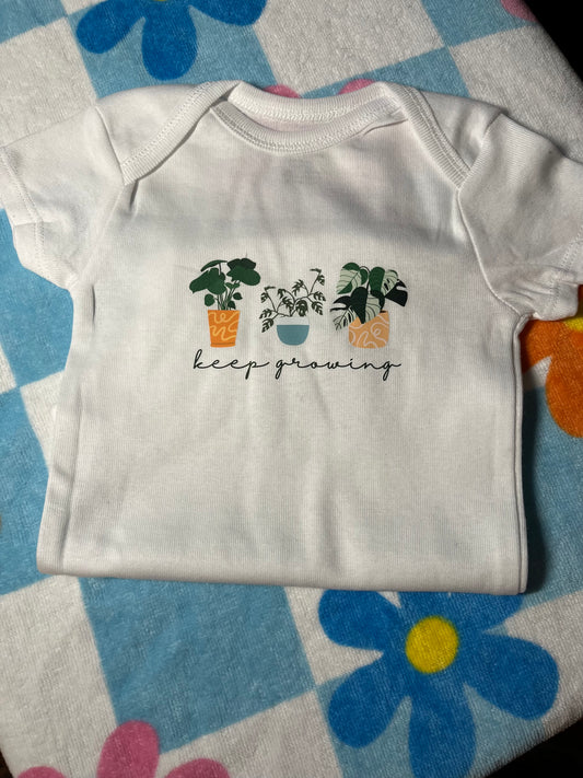 keep growing houseplant onesie