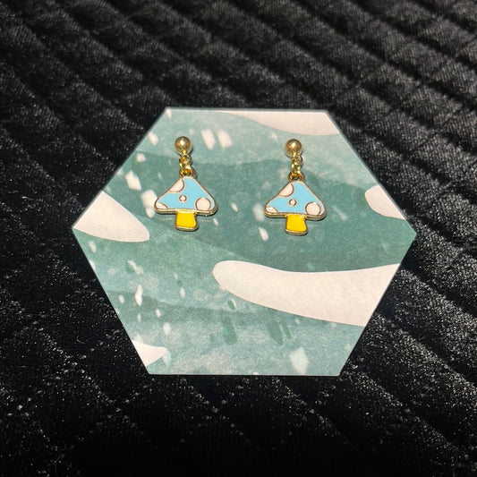 polka dot shroom charmed studs