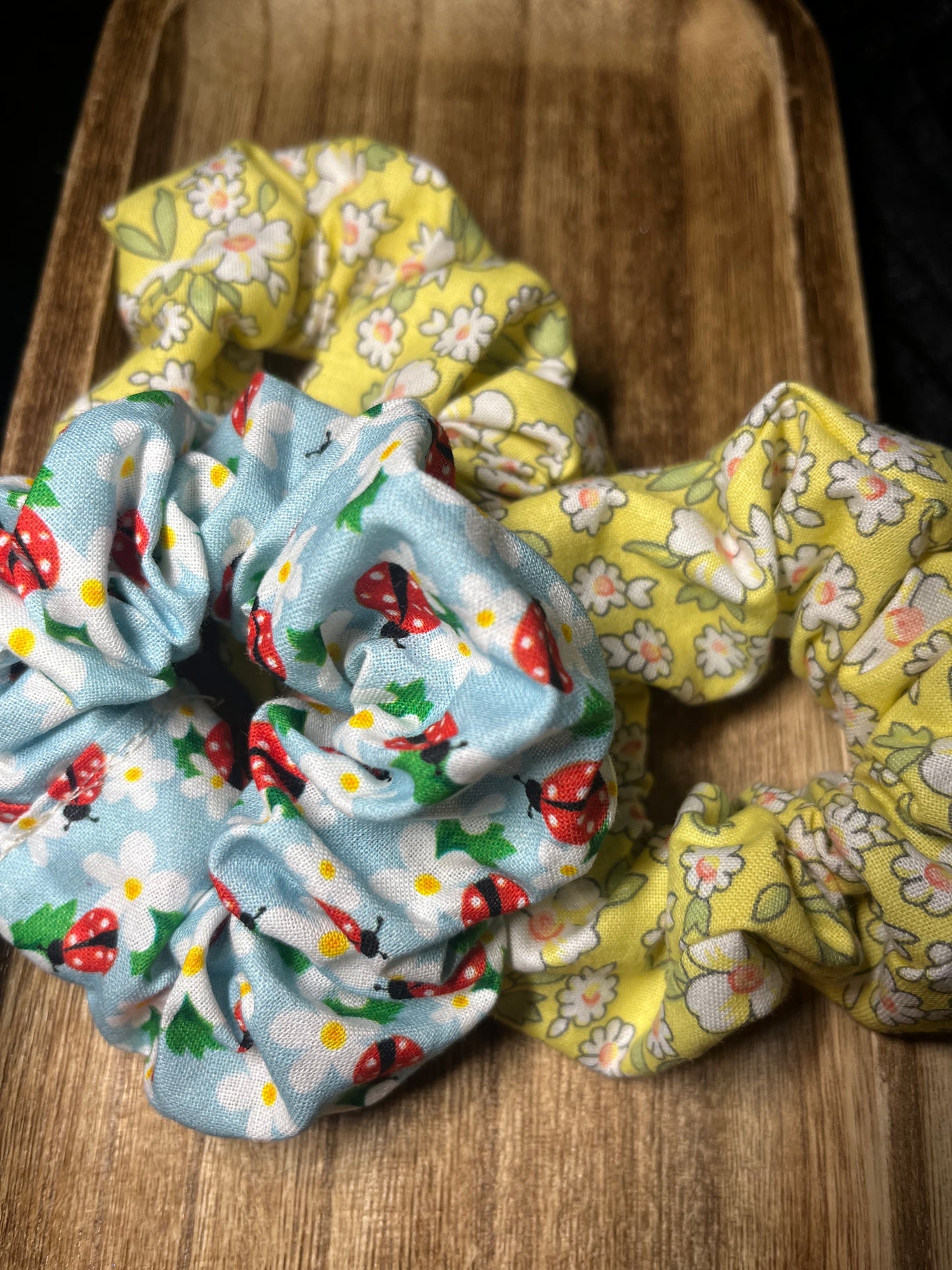 floral scrunchies