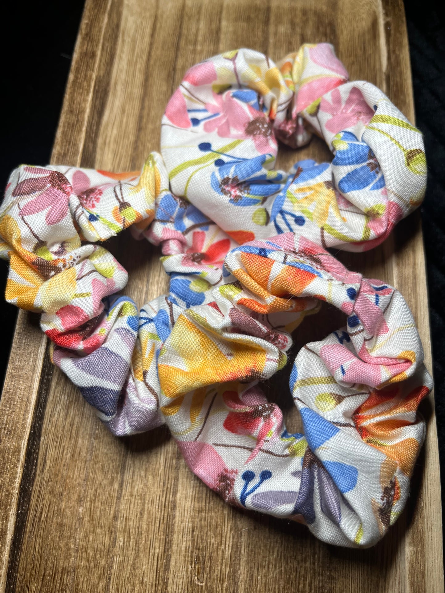 floral scrunchies