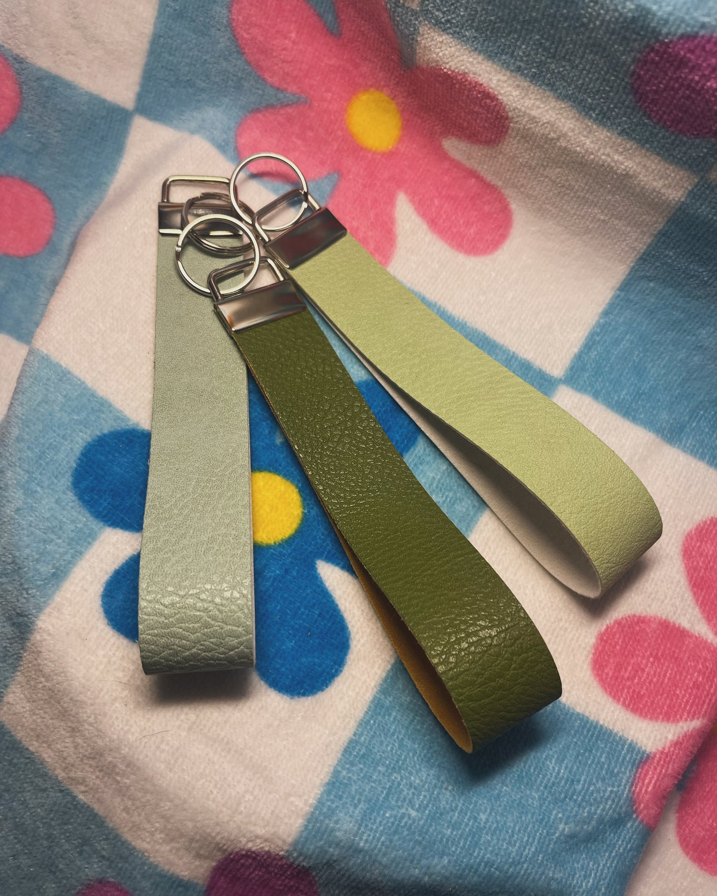 faux leather wristlet