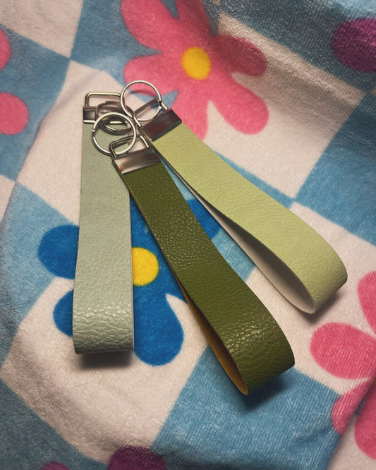 faux leather wristlet
