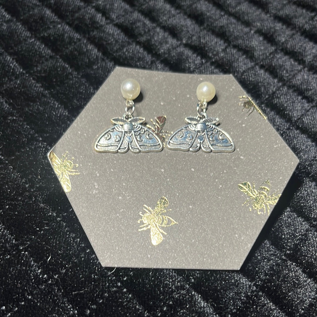 moth charmed studs