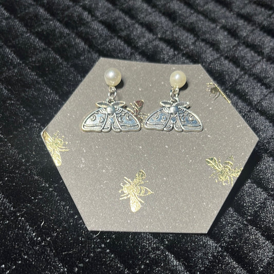 moth charmed studs