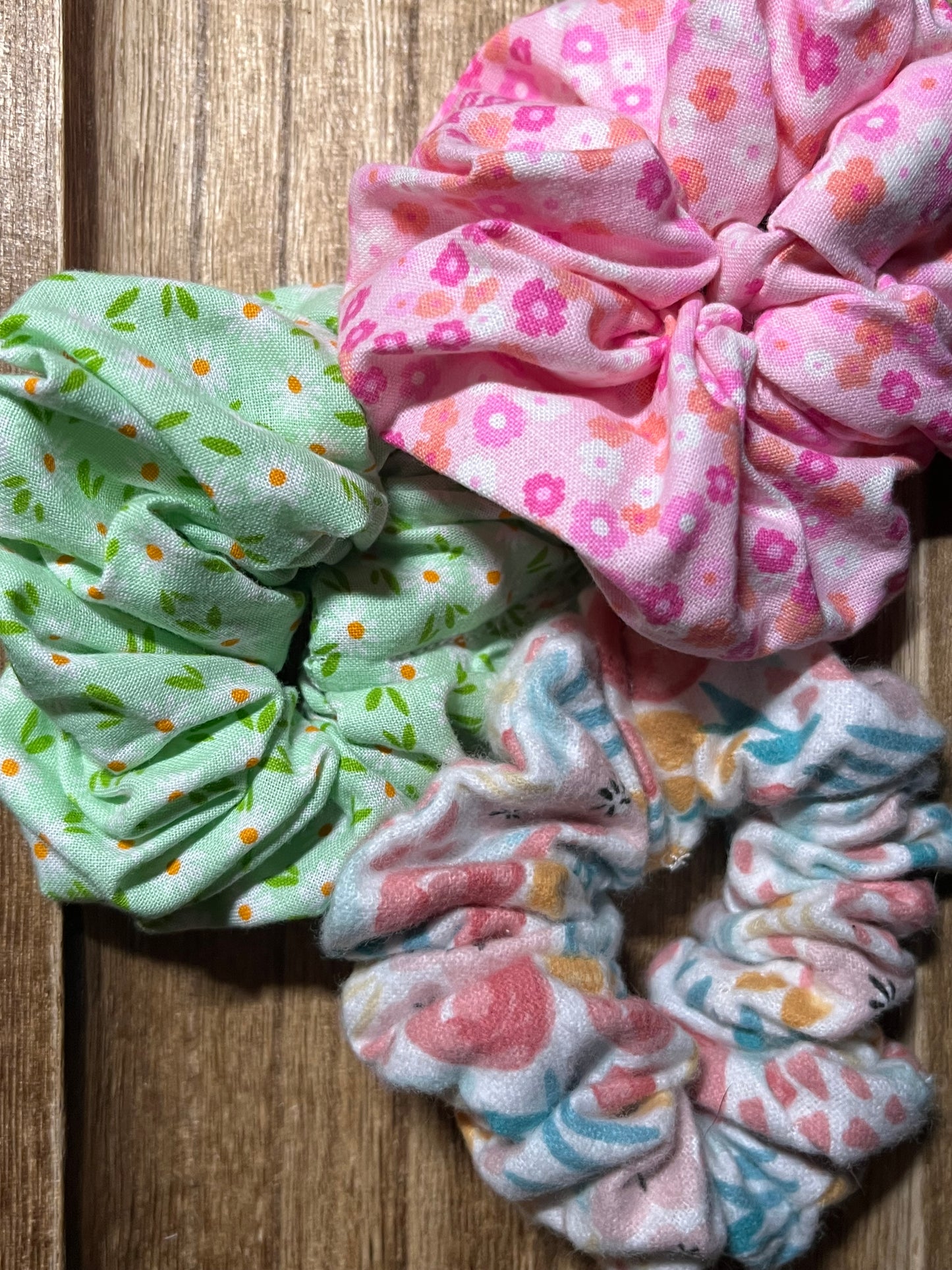 floral scrunchies