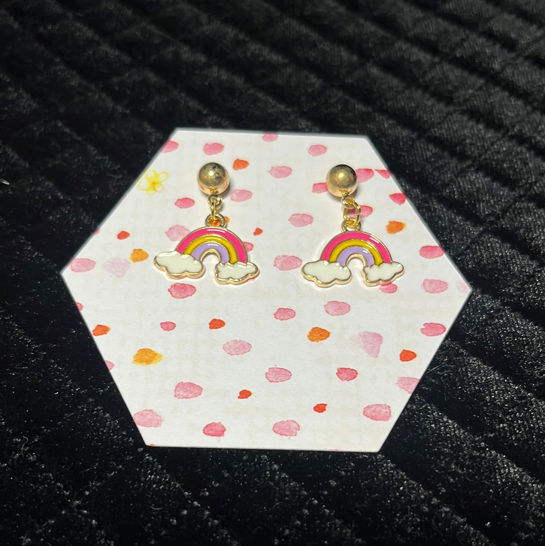 rainbow charmed studs