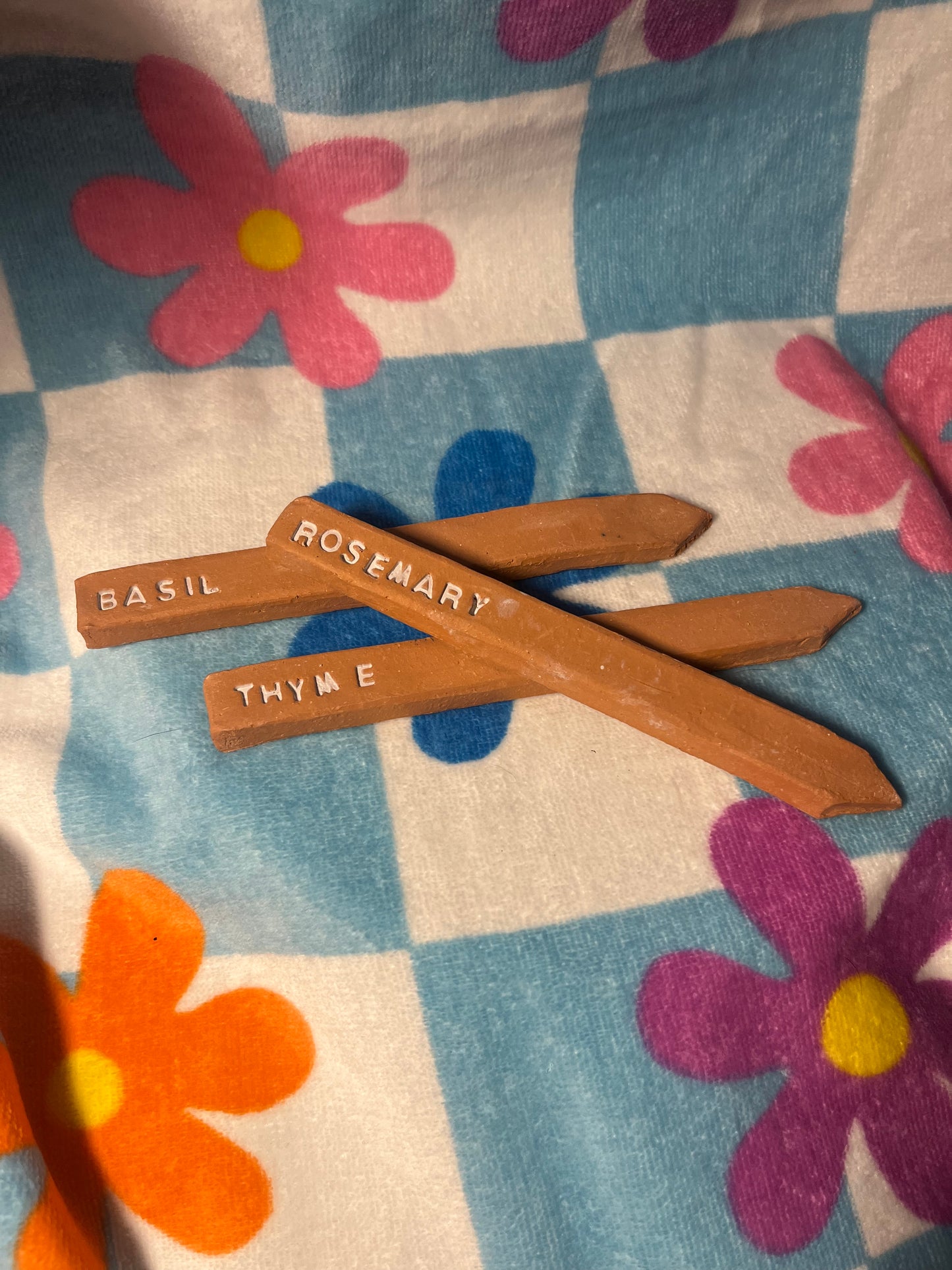terra cotta herb labels