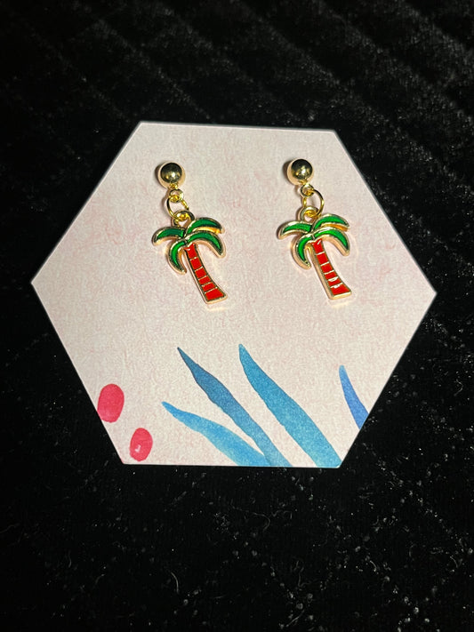 palm tree charmed studs