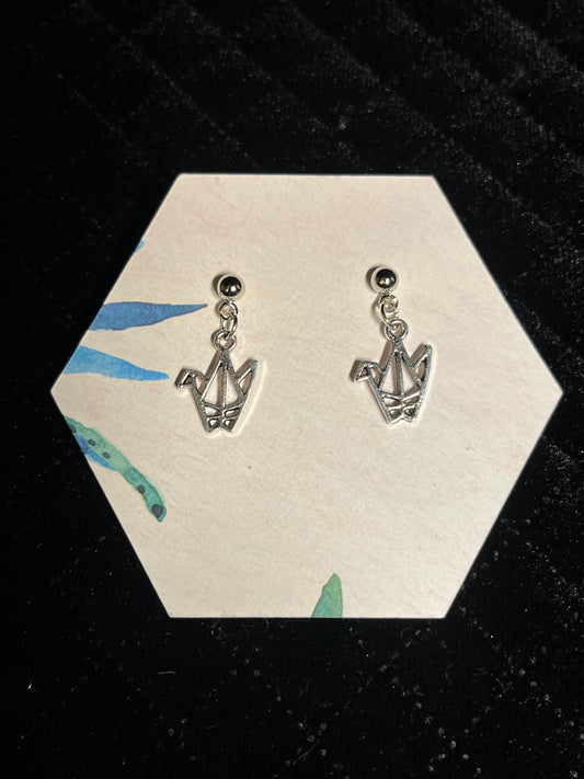 paper crane charmed studs
