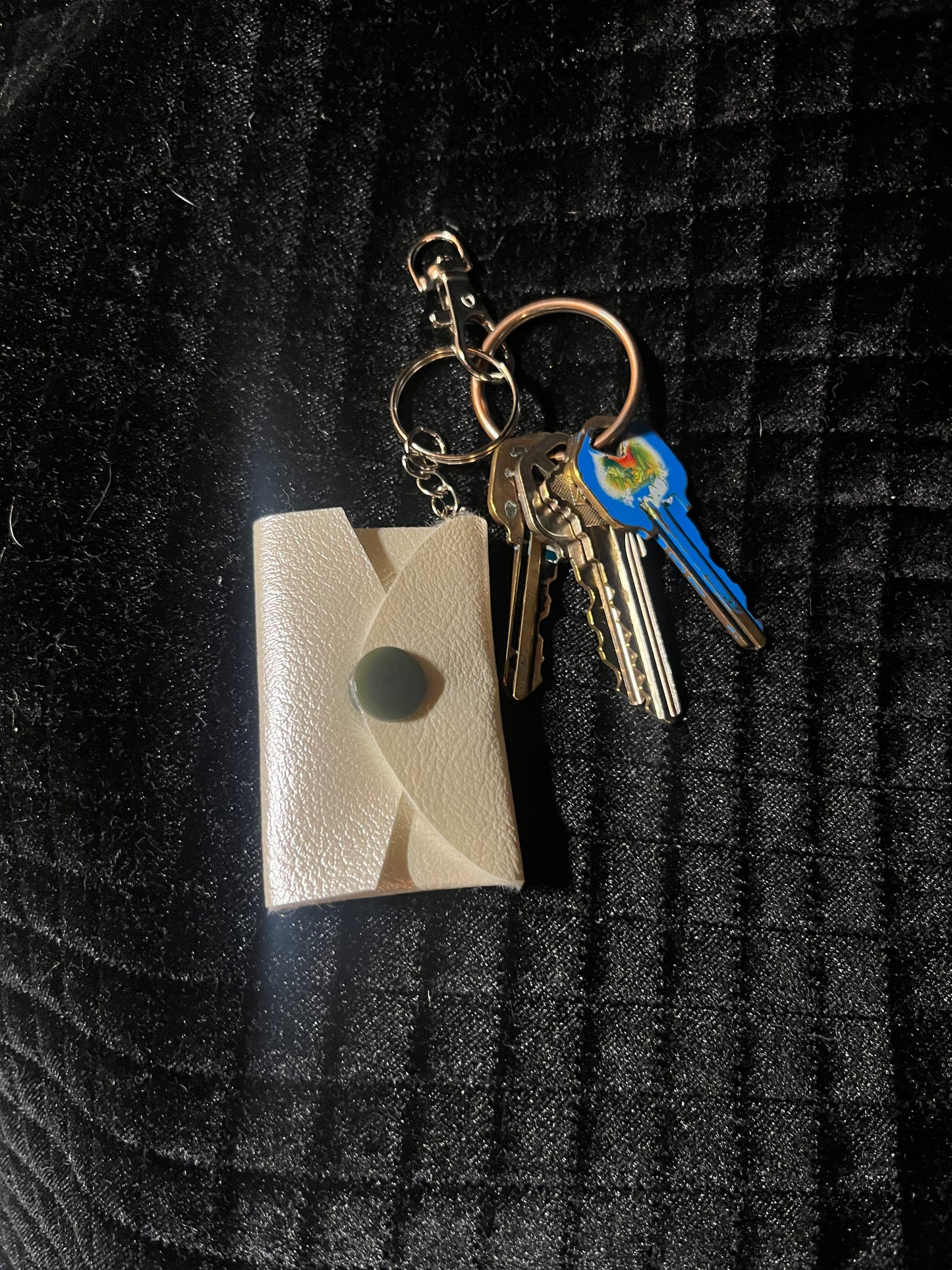 mini keychain snap pouch