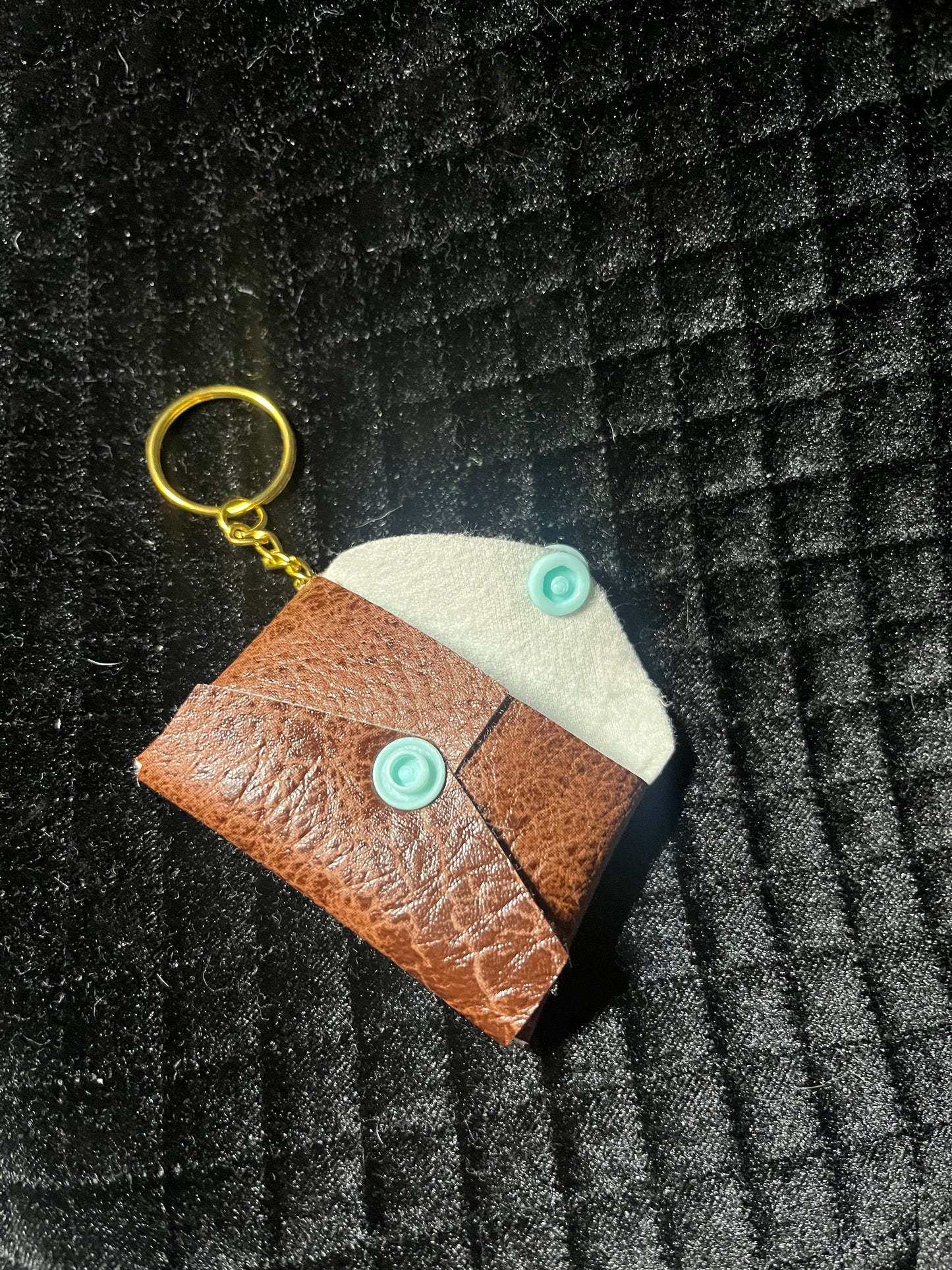 mini keychain snap pouch