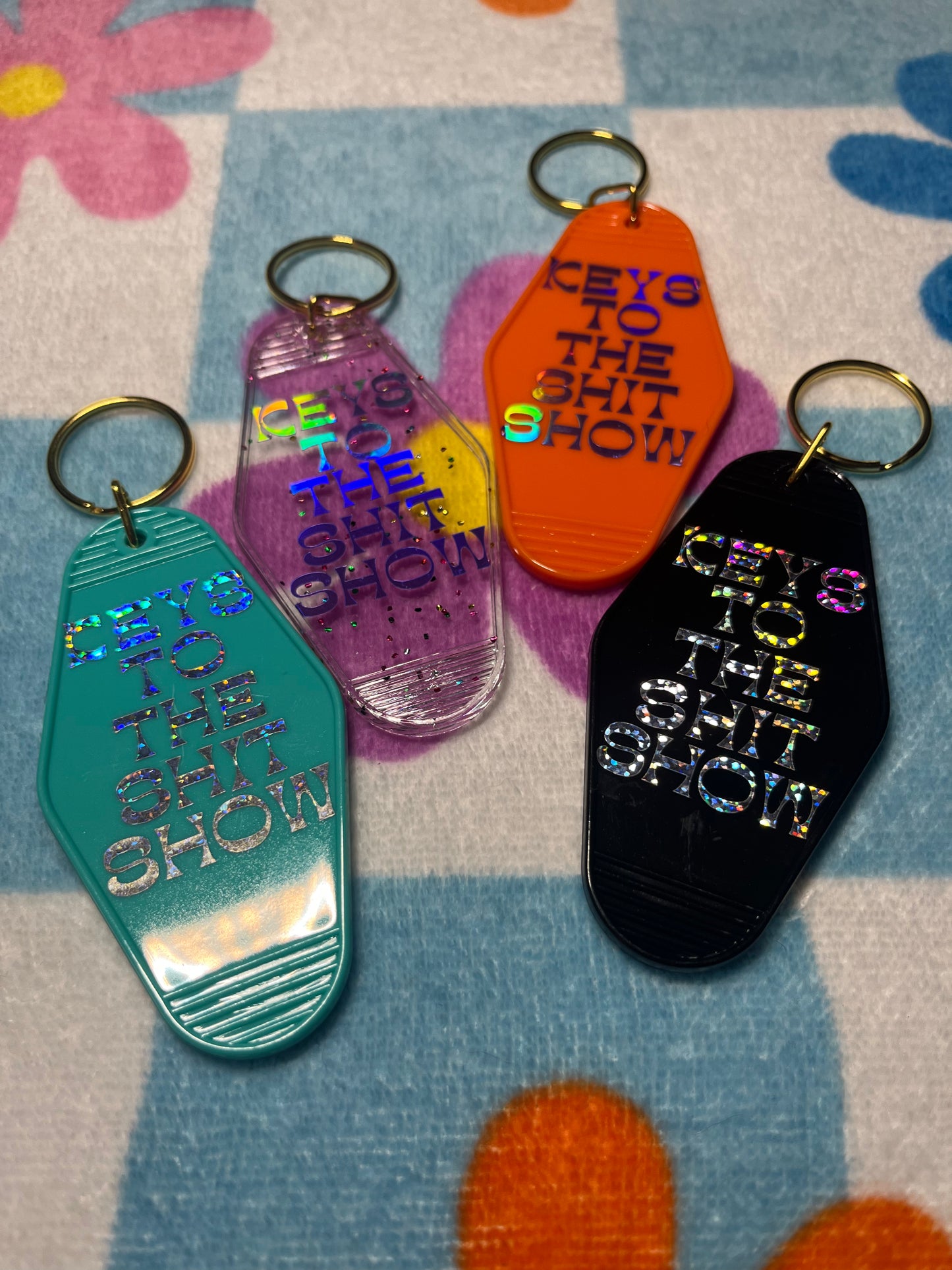 keys to the shitshow motel keychain