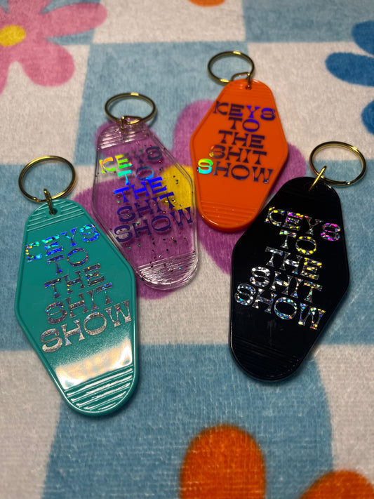 keys to the shitshow motel keychain